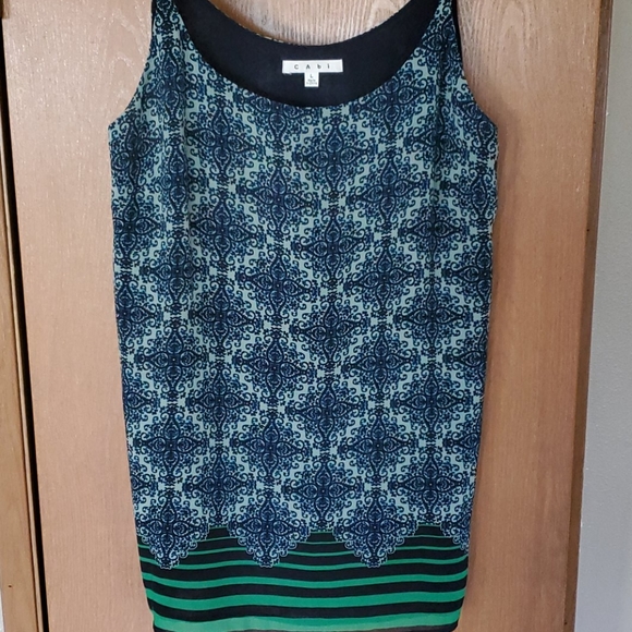 CAbi Tops - CABI size LARGE Border Strip Tank